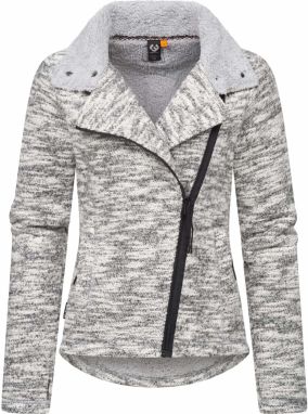 Ragwear Flisová bunda 'Saskie'  sivá melírovaná