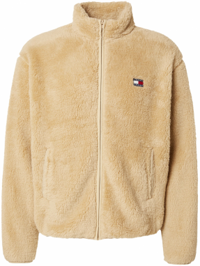 Tommy Jeans Flisová bunda  béžová