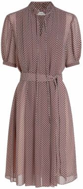 TOMMY HILFIGER Košeľové šaty  krémová / grenadínová / karmínovo červená