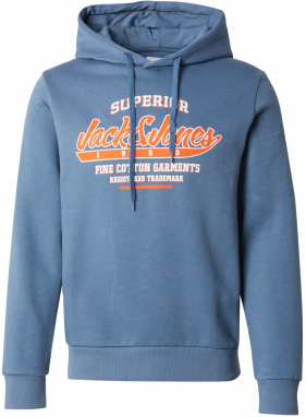 JACK & JONES Mikina  opálová / oranžová / biela