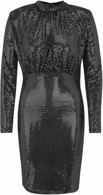 Vero Moda Tall Kokteilové šaty 'VMEVALINE'  čierna / strieborná