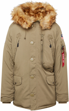 ALPHA INDUSTRIES Zimná parka 'Polar'  koňaková / olivová