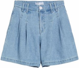 Bershka Plisované rifle  modrá denim