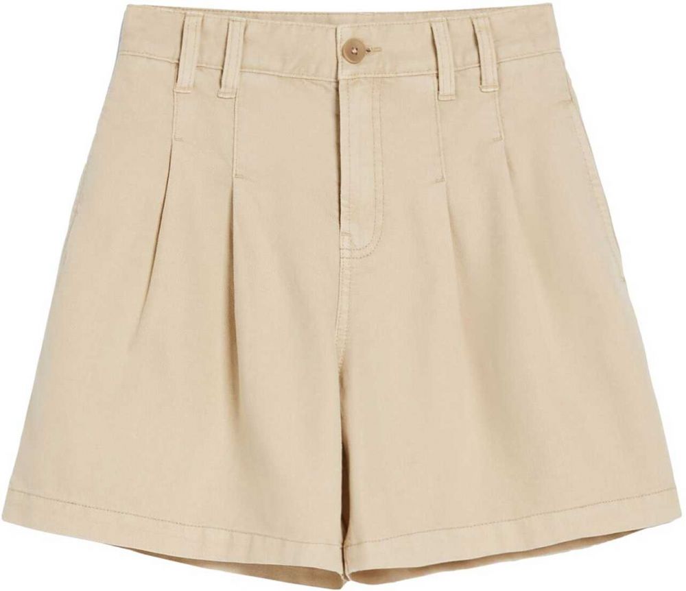 Bershka Plisované rifle  svetlobéžová