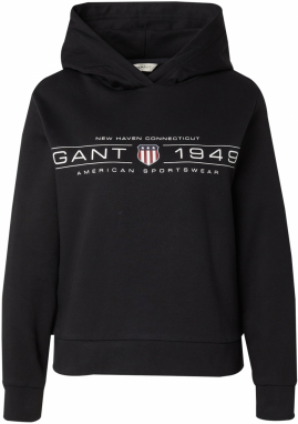 GANT Mikina  čierna / biela