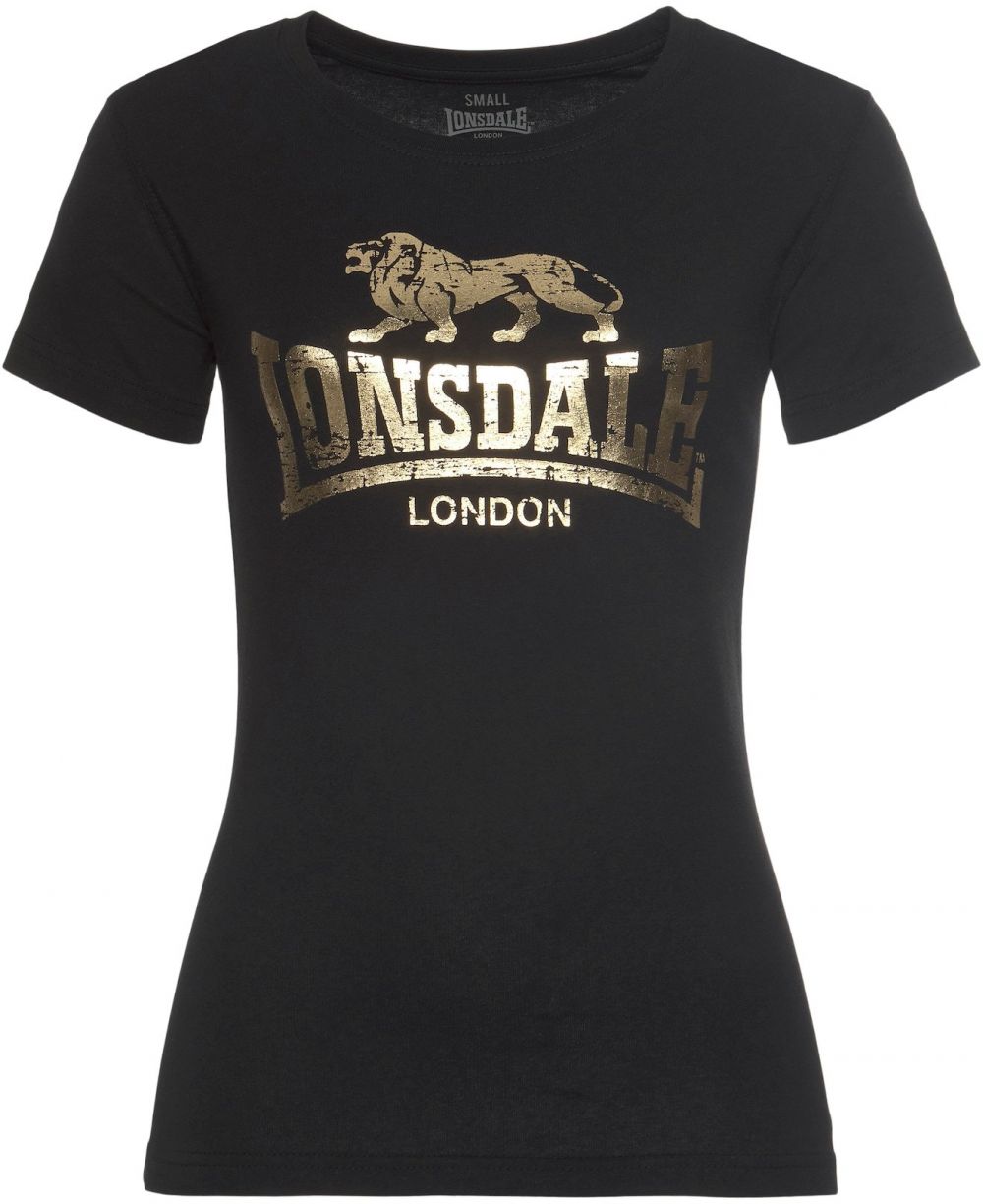 LONSDALE Tričko 'Bantry'  zlatá / čierna