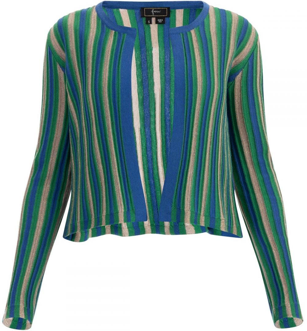 faina Kardigán  béžová / modrá / trávovo zelená