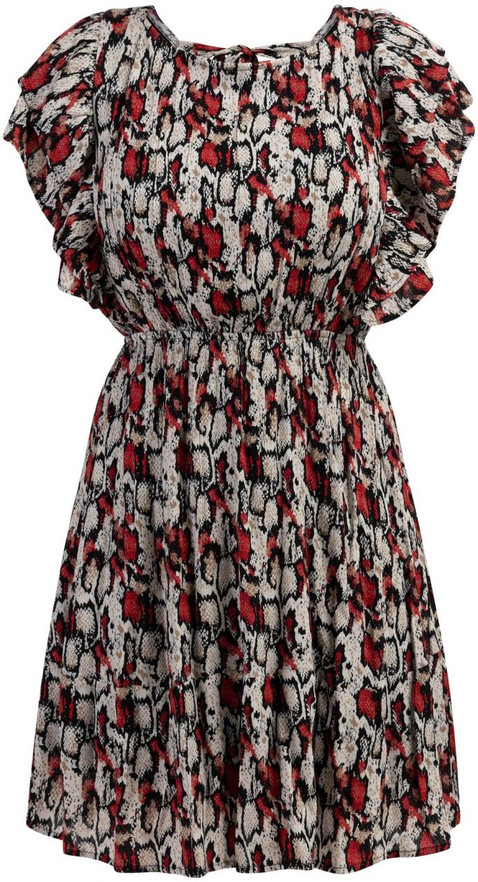 faina Letné šaty  svetlohnedá / červená / čierna / biela