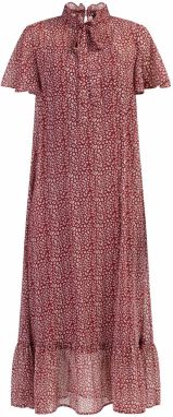 faina Šaty  tmavočervená / biela