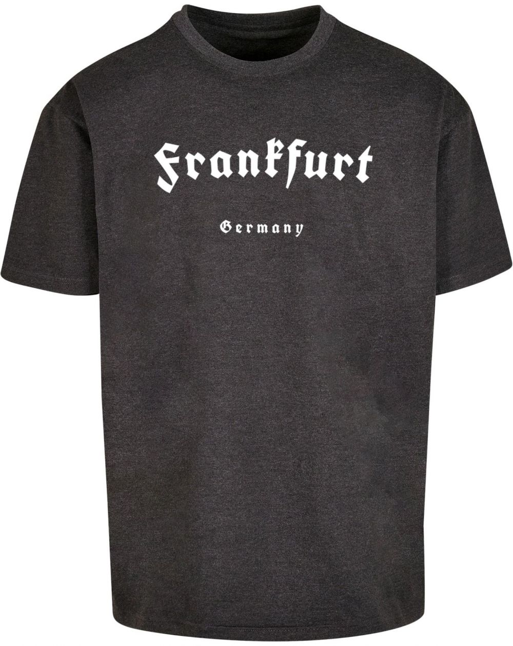 Merchcode Tričko 'Frankfurt'  tmavosivá / biela