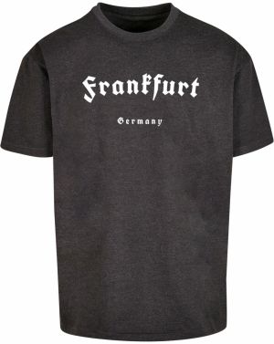Merchcode Tričko 'Frankfurt'  tmavosivá / biela