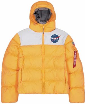 ALPHA INDUSTRIES Prechodná bunda 'HP NASA'  modrá / sivá / oranžová / červená / biela
