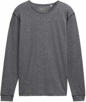 TOM TAILOR DENIM Tričko  čierna melírovaná