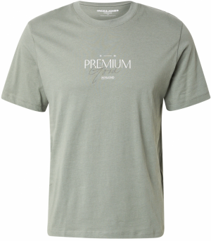 Jack & Jones Premium Tričko 'JPRBLAHAROLD'  tmavosivá / olivová / biela