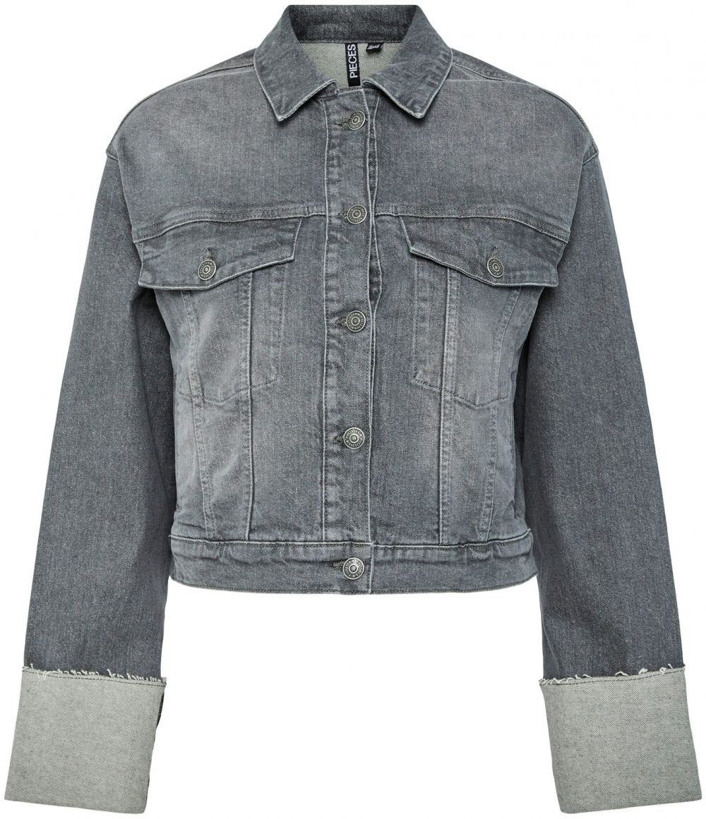 PIECES Prechodná bunda 'PCPil'  sivý denim