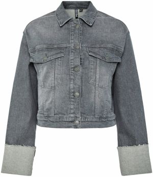 PIECES Prechodná bunda 'PCPil'  sivý denim