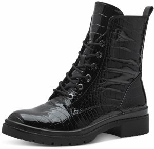 Tamaris Šnurovacie členkové čižmy  čierna