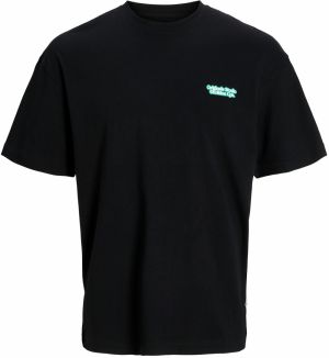 JACK & JONES Tričko 'JORAstoria'  svetlozelená / čierna / biela
