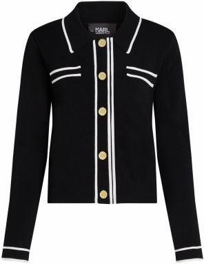 Karl Lagerfeld Kardigán  čierna / biela