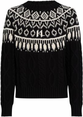 Karl Lagerfeld Sveter ' FAIR-ISLE'  čierna / biela