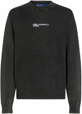 KARL LAGERFELD JEANS Sveter  čierna / biela