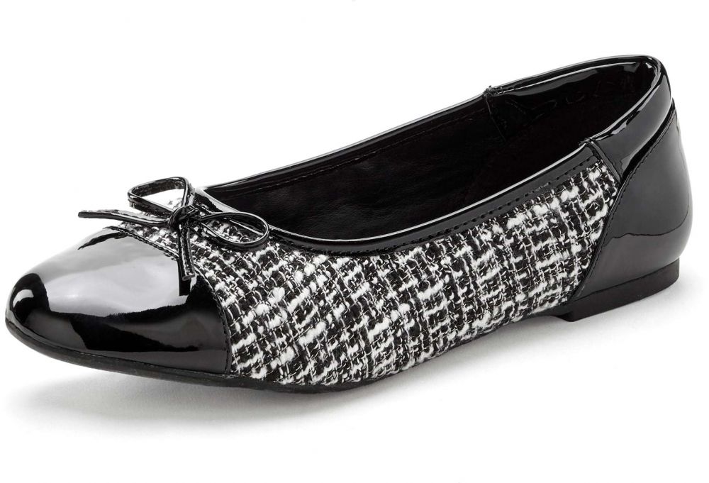 LASCANA Baleríny  čierna / biela