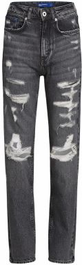KARL LAGERFELD JEANS Džínsy  čierna / biela
