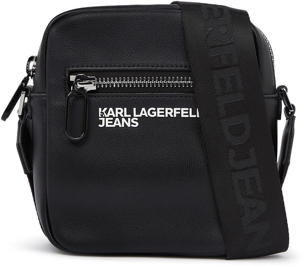 KARL LAGERFELD JEANS Taška cez rameno  čierna / biela