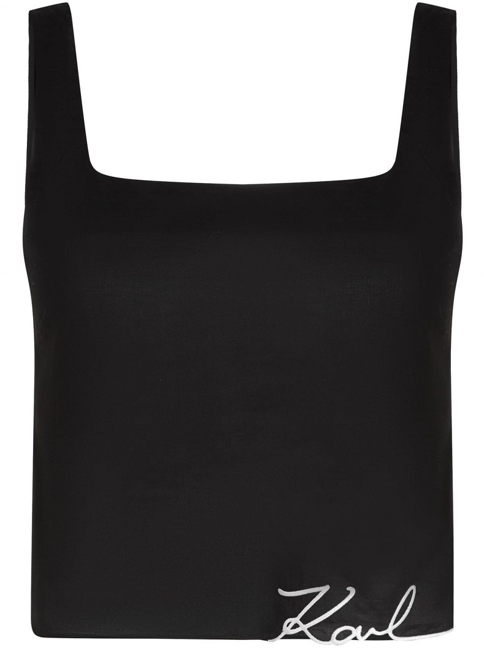 Karl Lagerfeld Top  čierna / biela