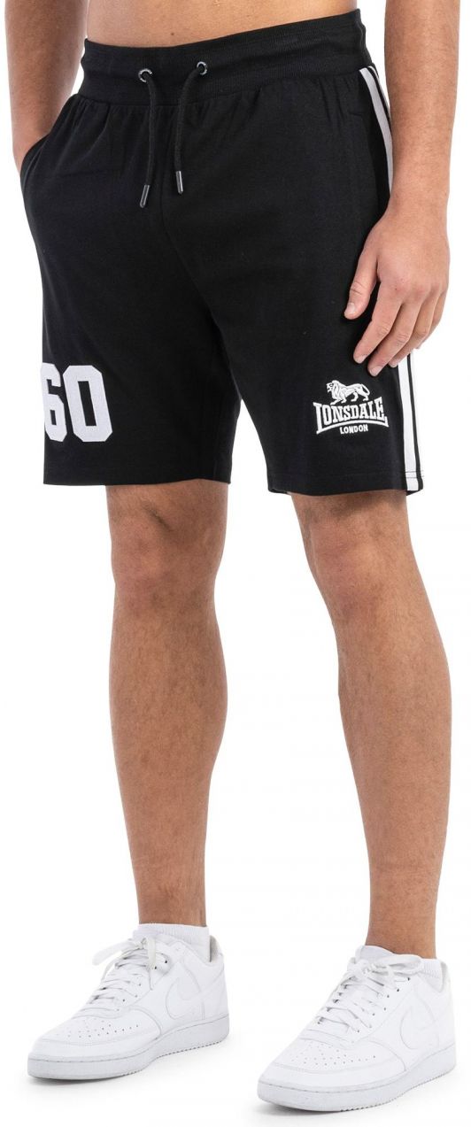 LONSDALE Športové nohavice ' MARWICK '  čierna / biela