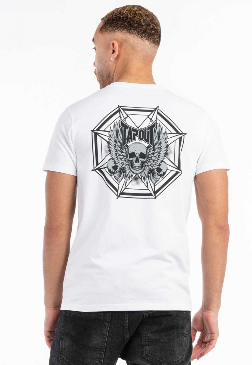 Tapout Tričko 'OCTAGON'  sivá / čierna / biela