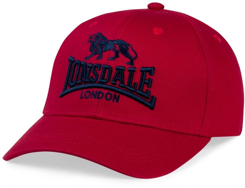 LONSDALE Čiapka 'SALFORD'  tmavočervená / čierna