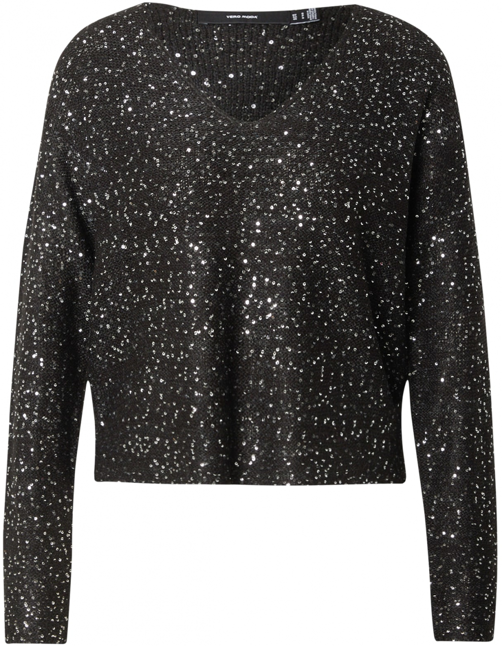 VERO MODA Sveter 'VMLEILANI'  čierna / priehľadná