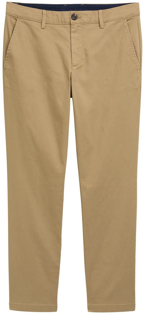 TOM TAILOR Chino nohavice  tmavobéžová