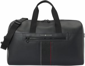 TOMMY HILFIGER Víkendová taška 'FOUNDATION'  tmavomodrá / červená / čierna / biela
