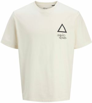 JACK & JONES Tričko 'JJSquidgame'  čierna / biela ako vlna