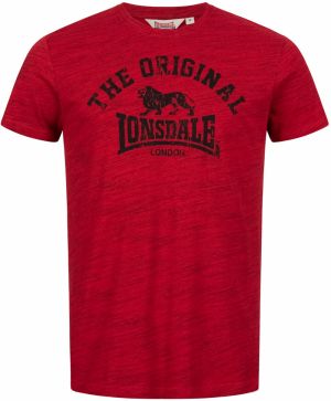 LONSDALE Tričko 'ORIGINAL'  červená / červená melírovaná / čierna