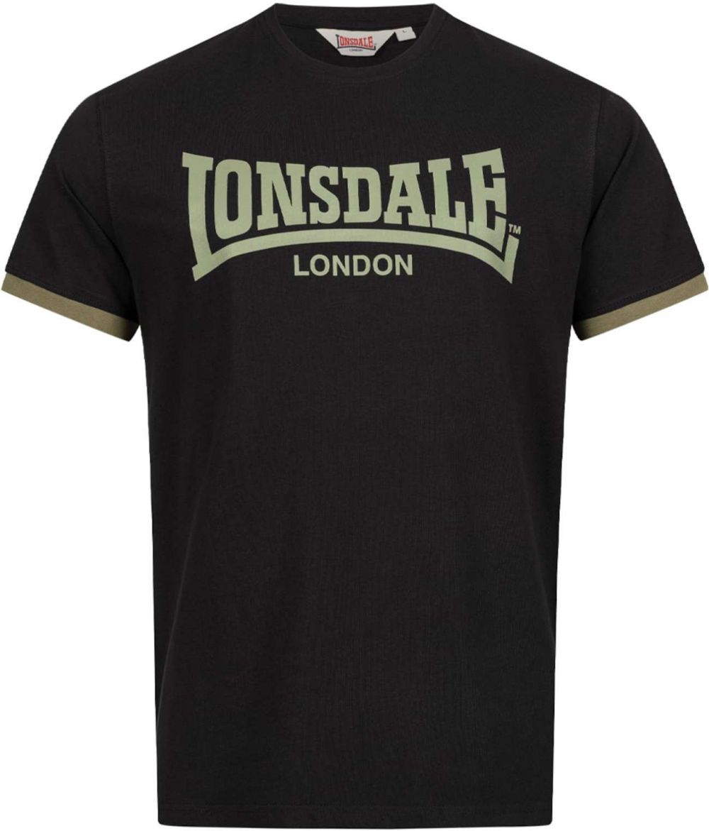 LONSDALE Tričko 'TOWNHEAD'  olivová / čierna