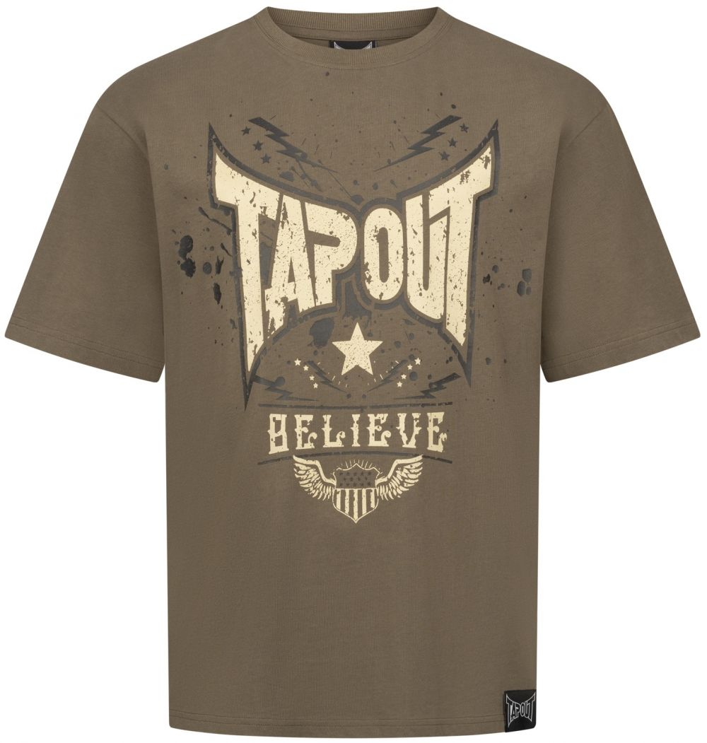 Tapout Tričko ' DOYLEN '  hnedá / žltá / sivá / čierna