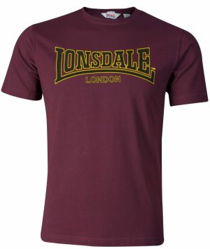 LONSDALE Tričko 'CLASSIC'  zlatá / bordová / tmavočervená / čierna