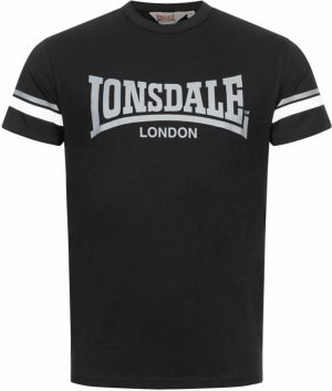LONSDALE Tričko 'CREICH'  sivá / čierna / biela
