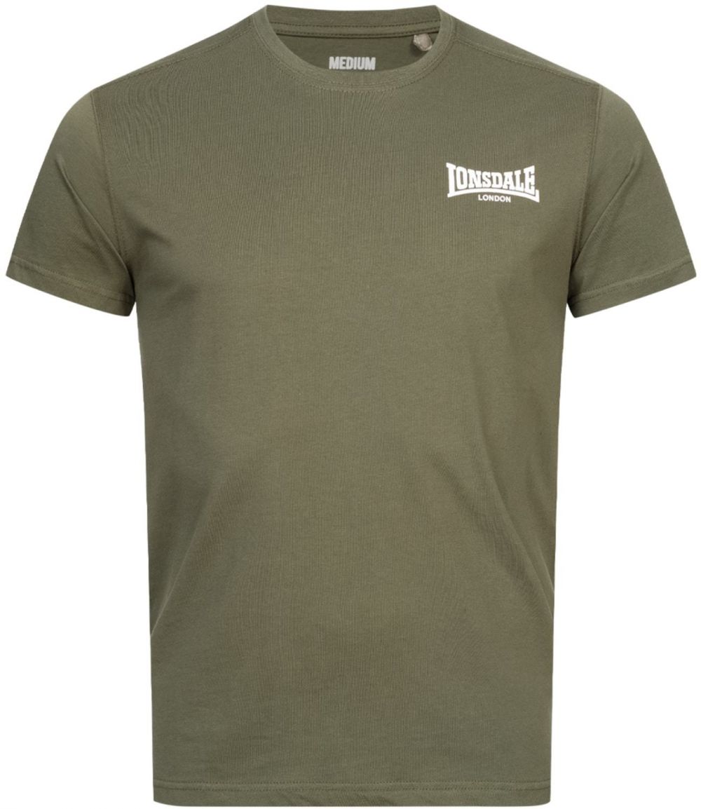 LONSDALE Tričko 'ELMDON'  kaki / biela