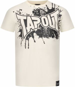 Tapout Tričko 'SPLASHED'  krémová / čierna