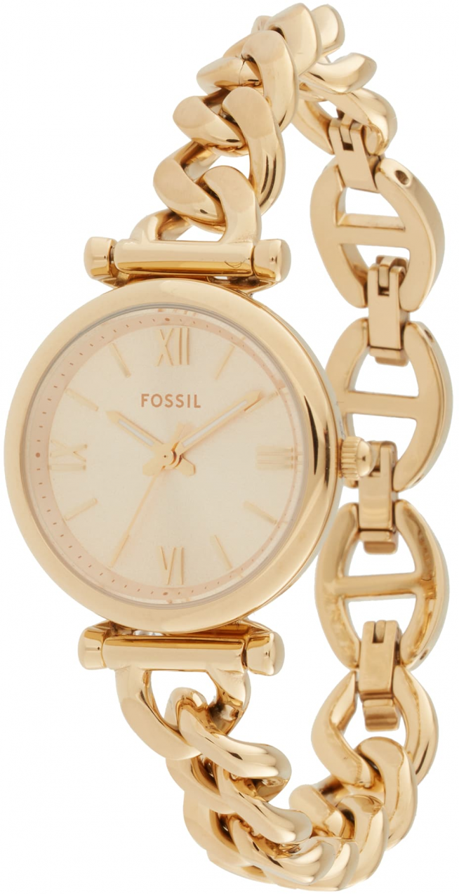 FOSSIL Analógové hodinky 'CARLIE'  zlatá / priehľadná