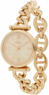 FOSSIL Analógové hodinky 'CARLIE'  zlatá / priehľadná