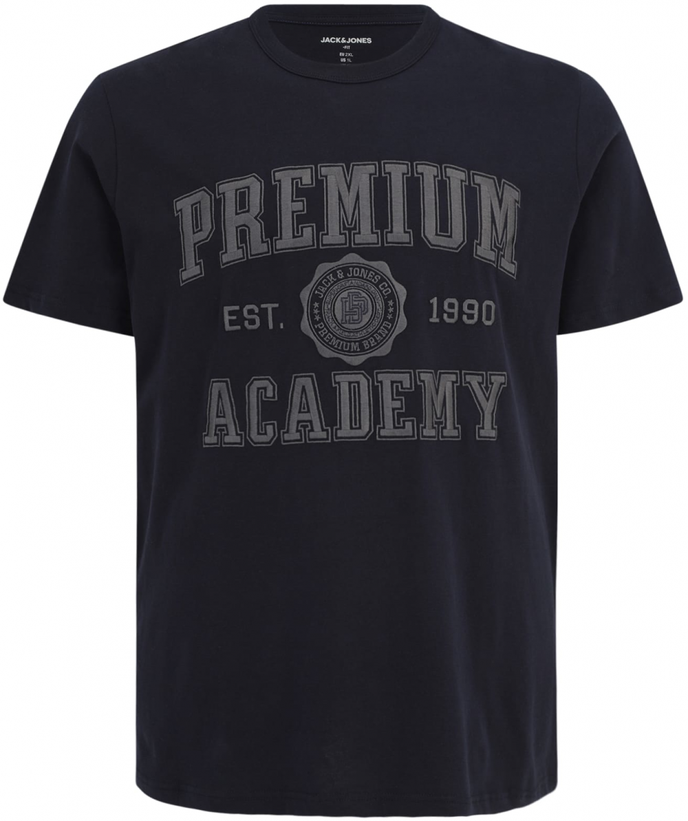Jack & Jones Plus Tričko 'JPRBLUJADON'  tmavomodrá / tmavosivá