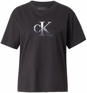 Calvin Klein Jeans Tričko  grafitová / čierna / biela