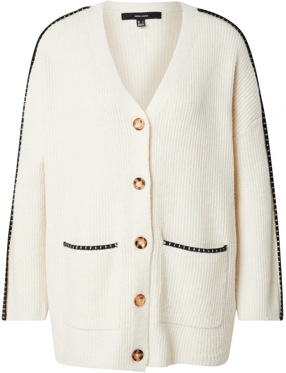 VERO MODA Kardigán 'VMZora'  béžová / čierna