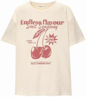 Pull&Bear Tričko  grafitová / čierna