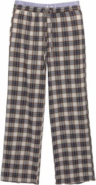 Pull&Bear Nohavice  tmavomodrá / hnedá / vaječná škrupina